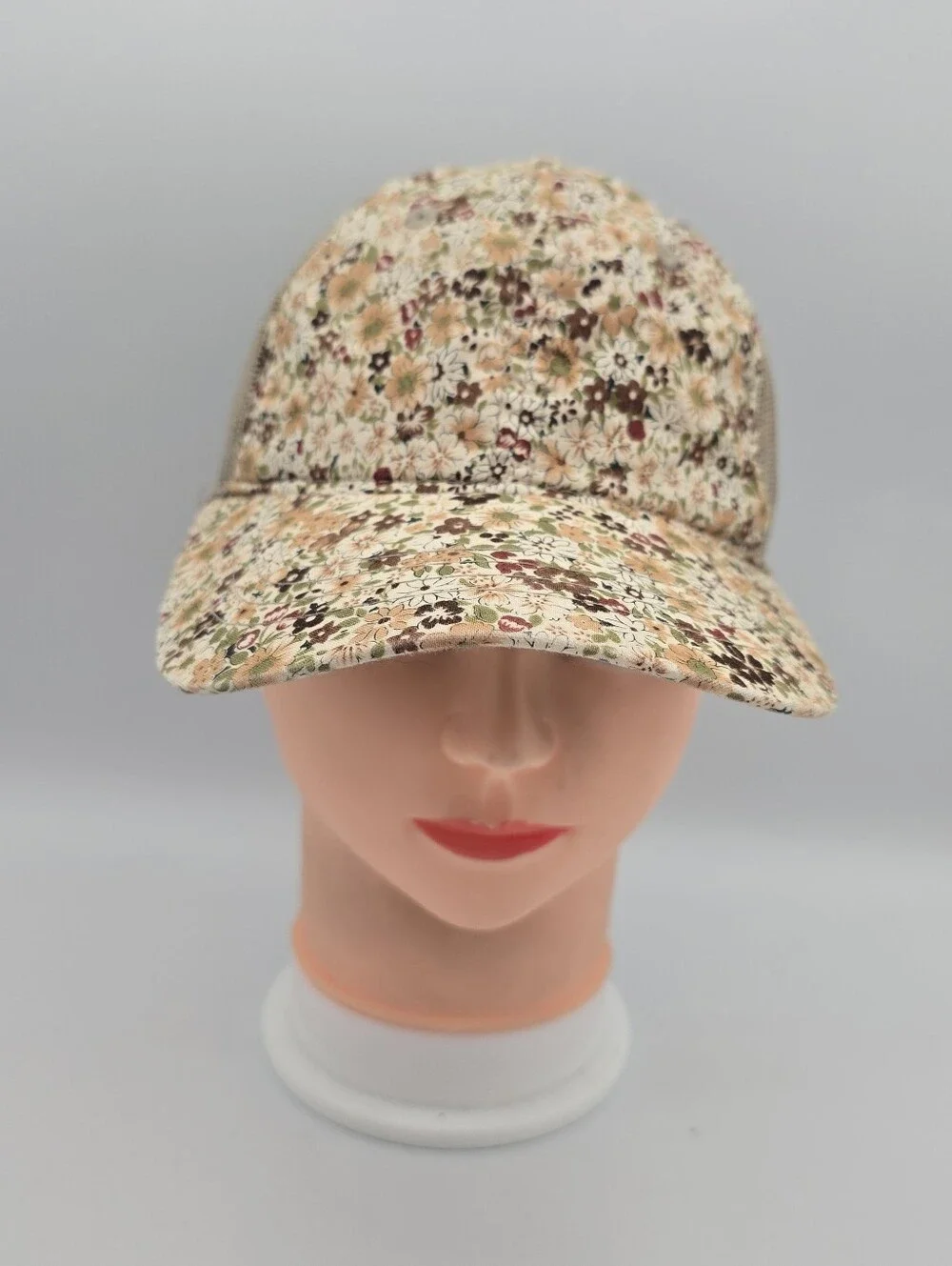 Signatures Ladies Fit Floral Trucker Adjustable Hat OSFM